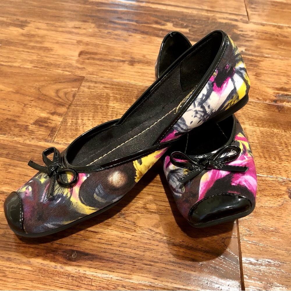 Sam & Libby Boho Floral Ballet Flats size 6.5M